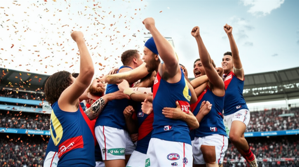 AFL team celebrating